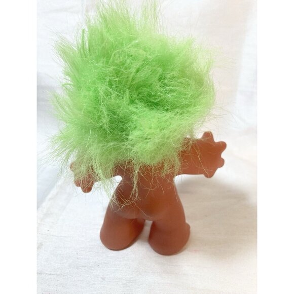 Vintage 1986 D.A.M Troll Farmer Overall Green Short Hair - Picture 6 of 7